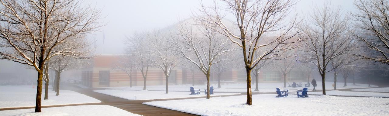 Snowy GVSU in the morning.